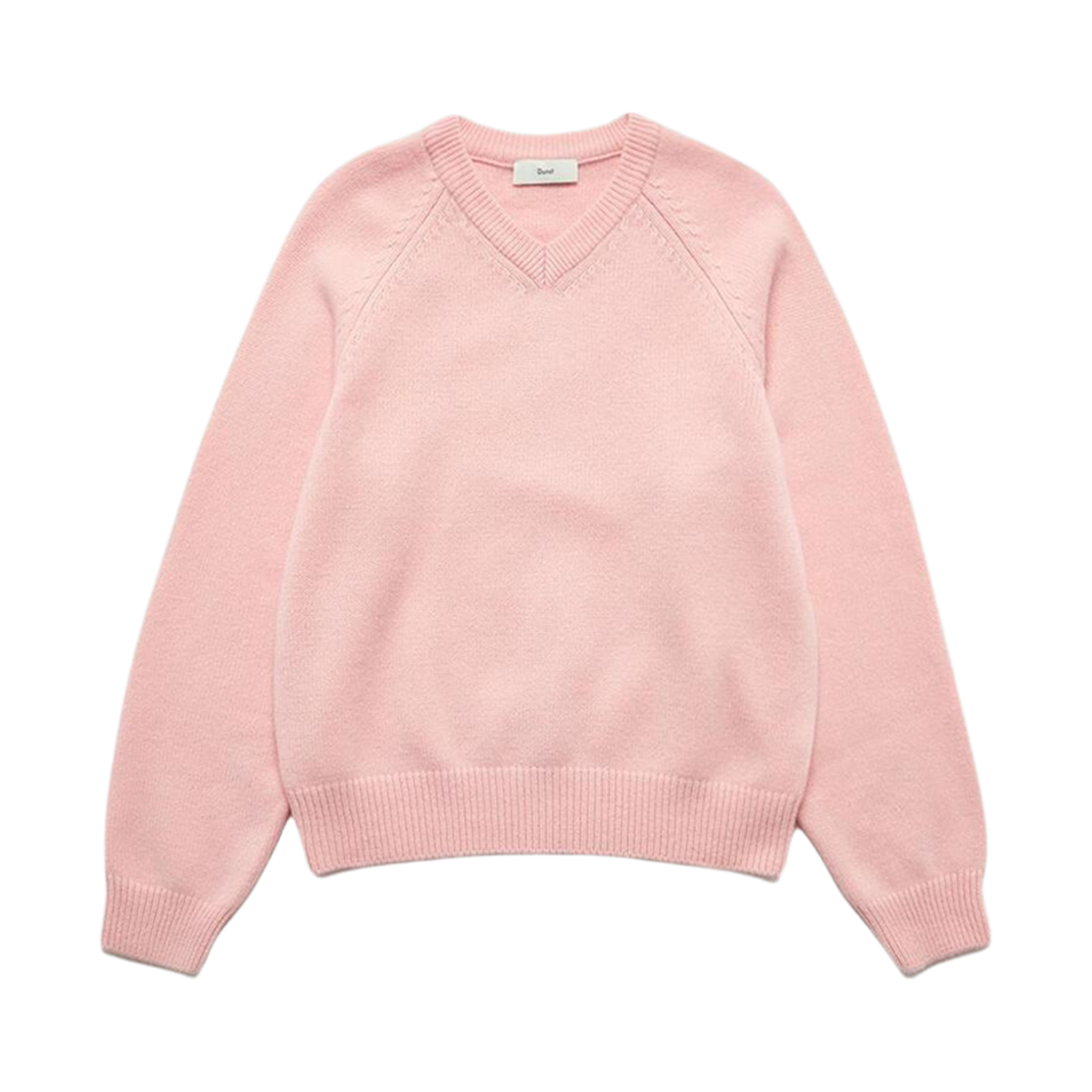 던스트 메리노 울 브이넥 스웨터 핑크(Dunst Merino Wool V-Neck Sweater Pink) - 1