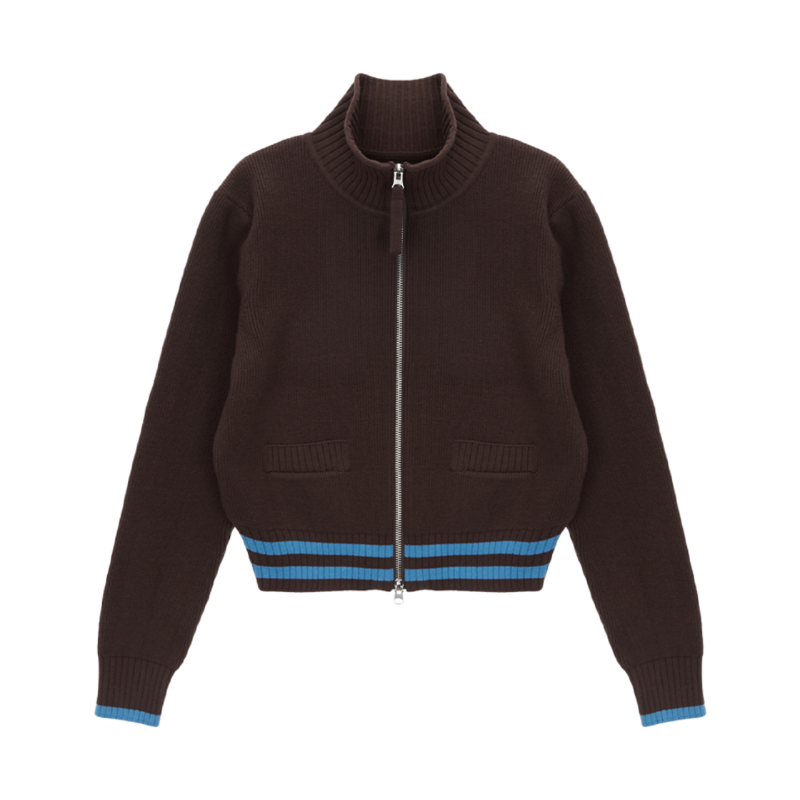 마뗑킴 스펠 포인트 스트라이프 니트 가디건 브라운(Matin Kim Spell Point Stripe Knit Cardigan Brown) - 2