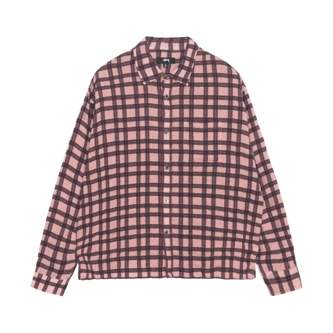 1110319 Stussy Sonoma Plaid Shirt Pink