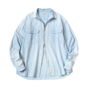 Kapital Chambray Drizzler Work Shirt Saxophone