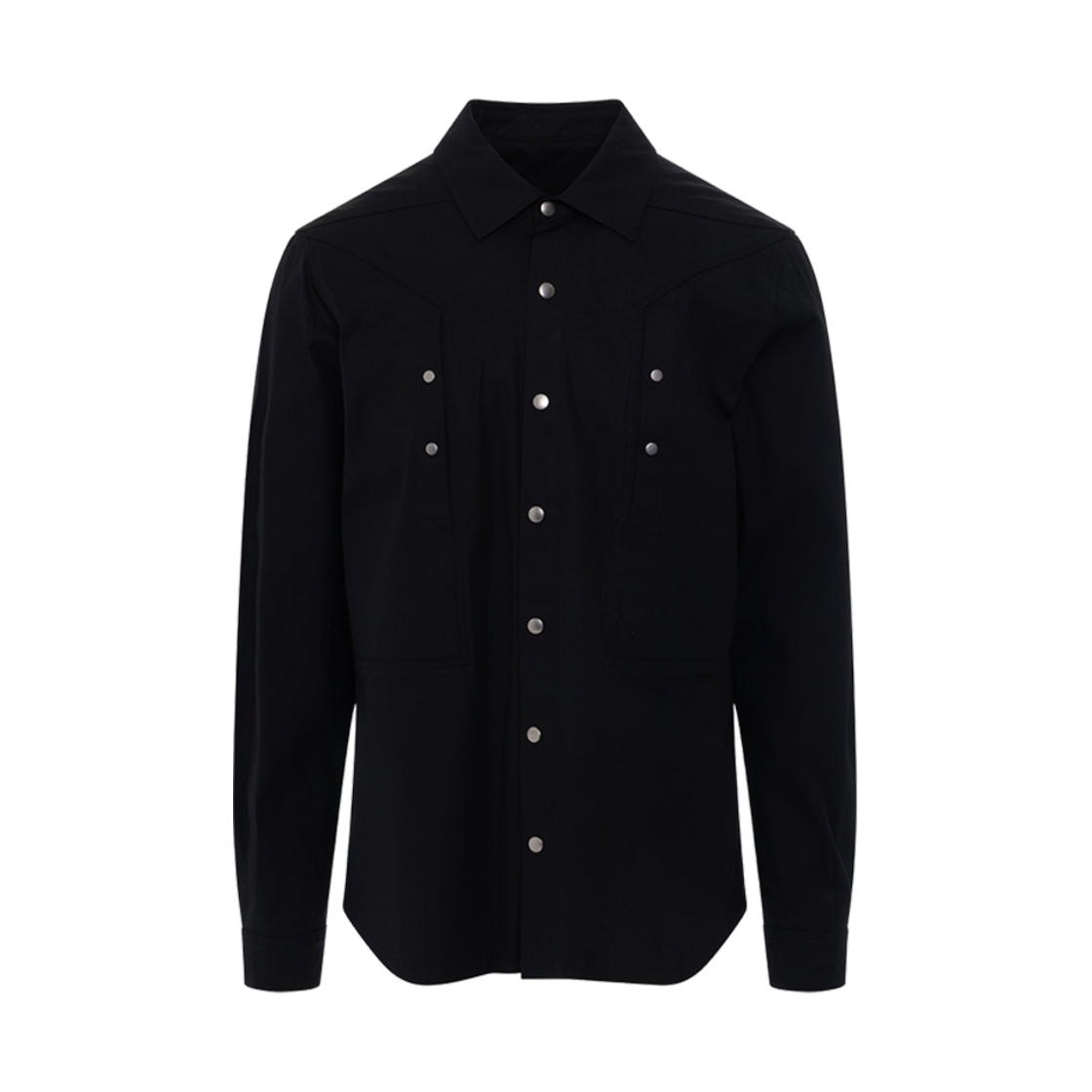 RU01B1729-TEX-09 Rick Owens Cotton Outershirt Black