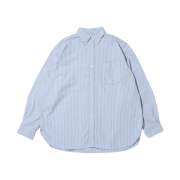 Nanamica Button Down Stripe Wind Shirt Sax