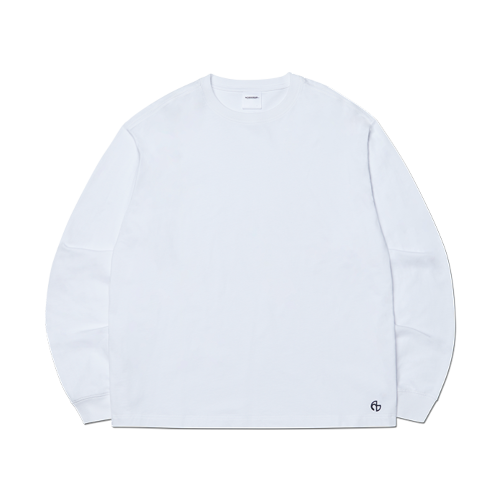 노매뉴얼 베이직 롱슬리브 티 화이트(NOMANUAL Basic Long Sleeve Tee White)