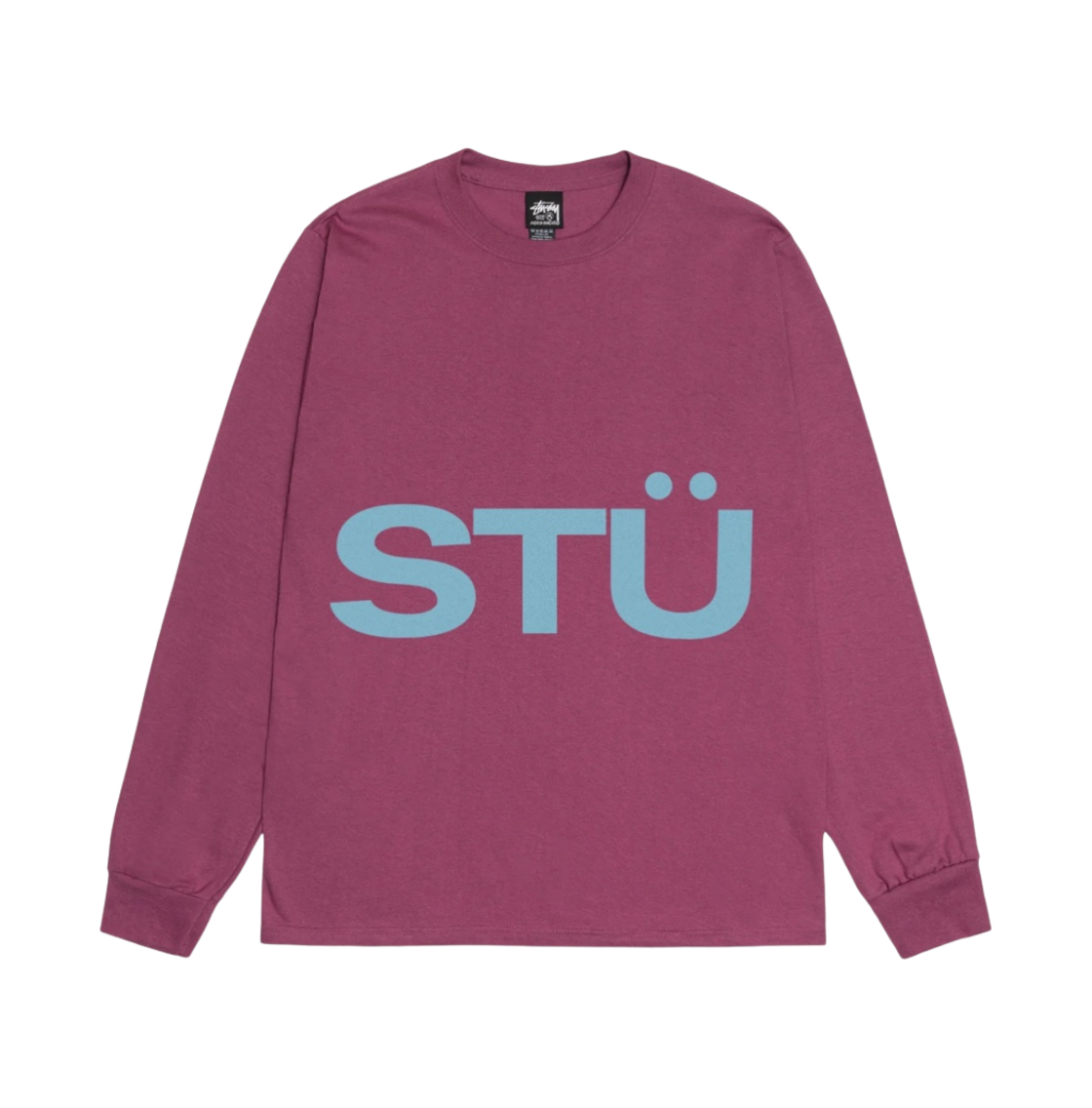 스투시 올 캡스 롱슬리브 티셔츠 베리(Stussy All Caps LS T-Shirt Berry) - 1