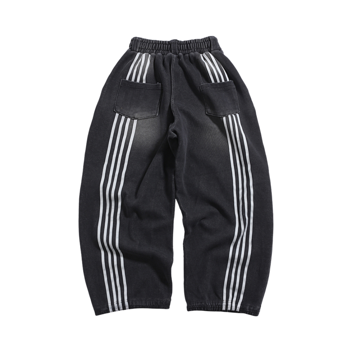 비피투디스오더 워싱 배기 데님 팬츠 블랙