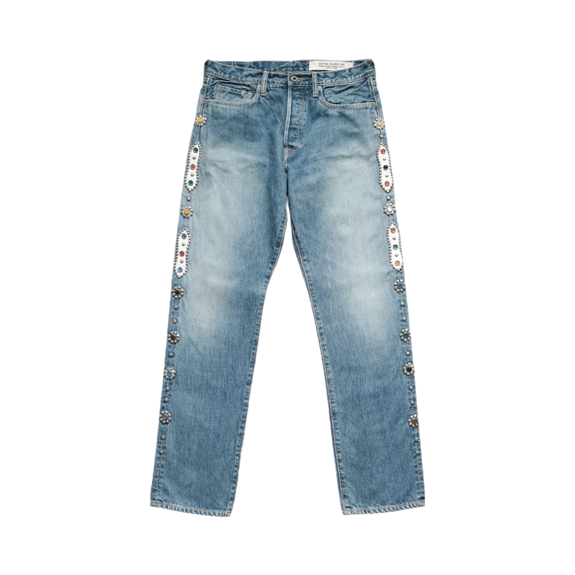 캐피탈 14온즈 데님 5P 몽키 시스코 잼스톤 팬츠 인디고 (프로세싱)(Kapital 14 oz. Denim 5P Monkey Cisco Gemstone Pants Indigo (Processing))