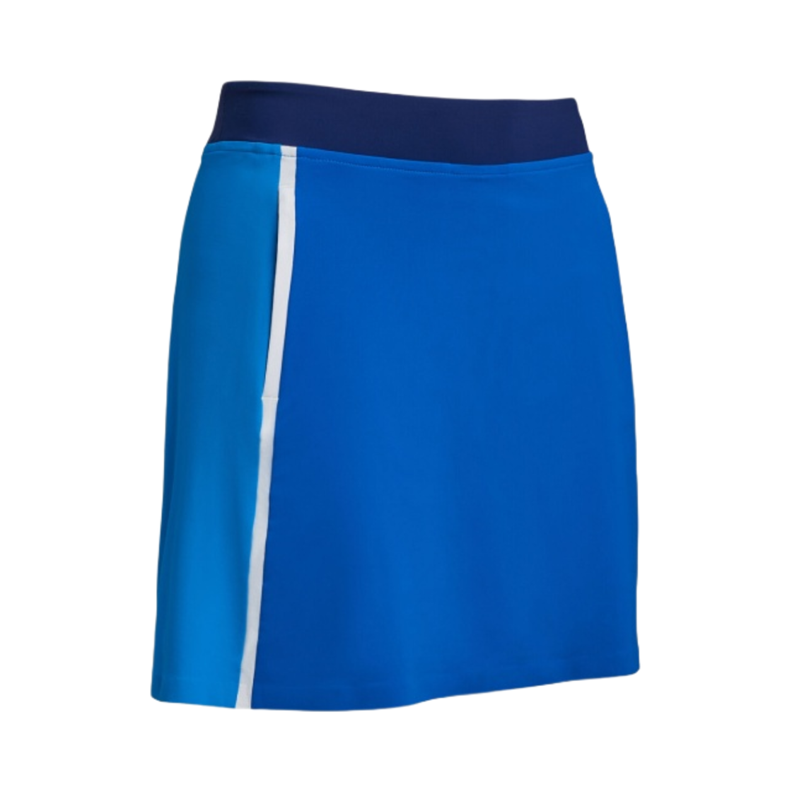 (W) 지포어 컬러 블록 실키 테크 나일론 A라인 스코트 울트라마린((W) G/Fore Colour Block Silky Tech Nylon A-Line Skort Ultramarine)
