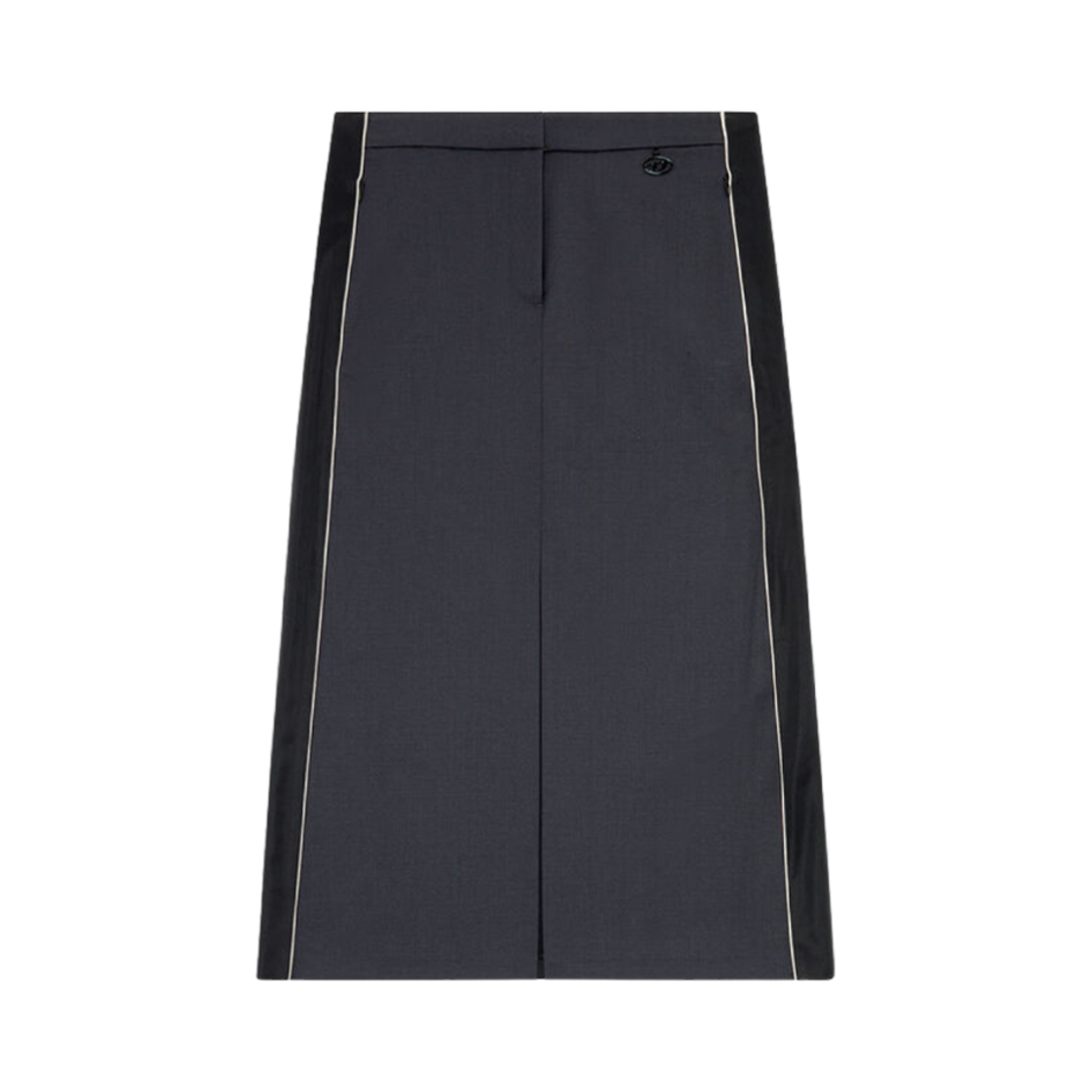 A121850CLAI-98XA (W) Diesel Midi Skirt Wool Blend and Double Knit Black Grey