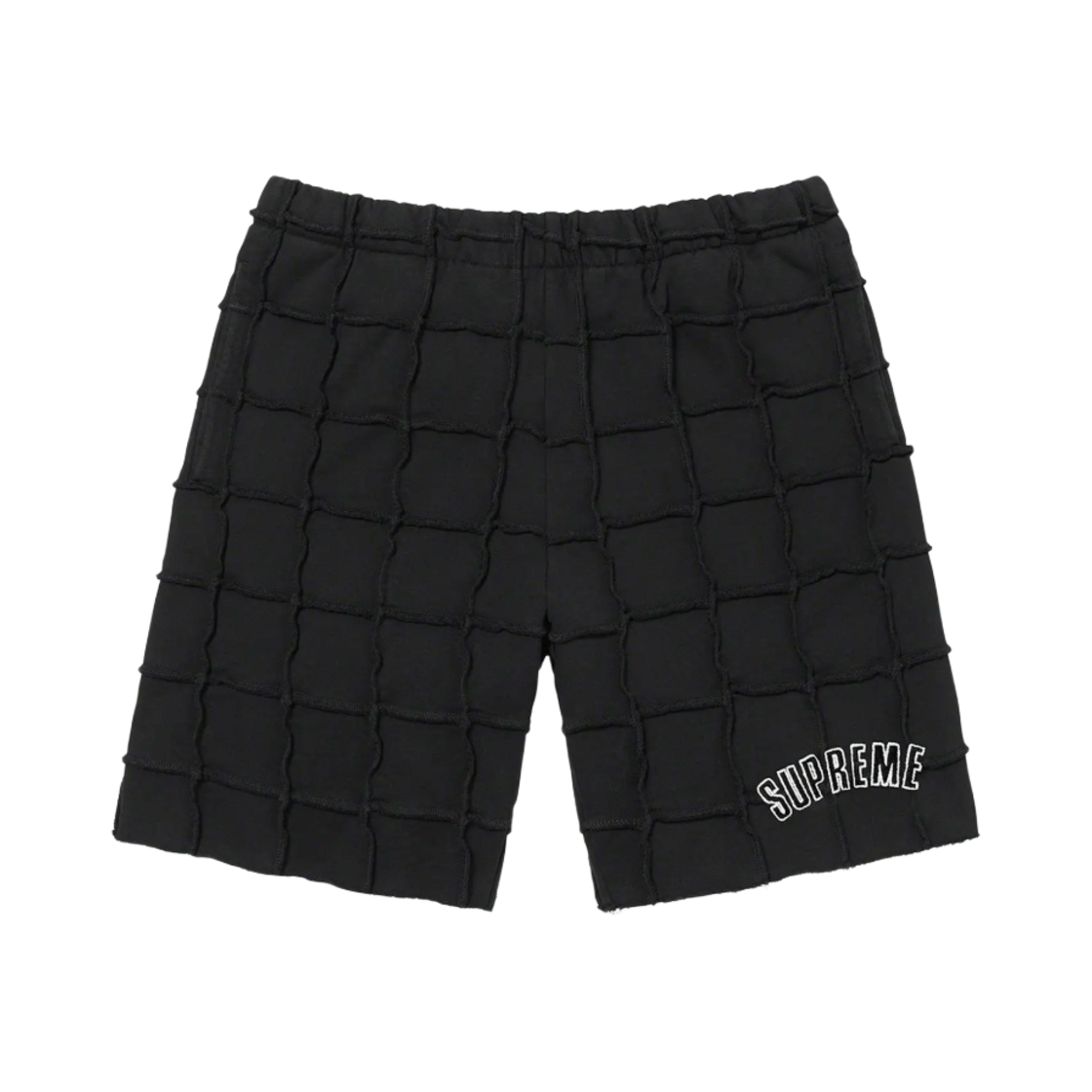 슈프림 리버스 패치워크 스웨트쇼츠 블랙 - 22SS(Supreme Reverse Patchwork Sweatshorts Black - 22SS) - 1