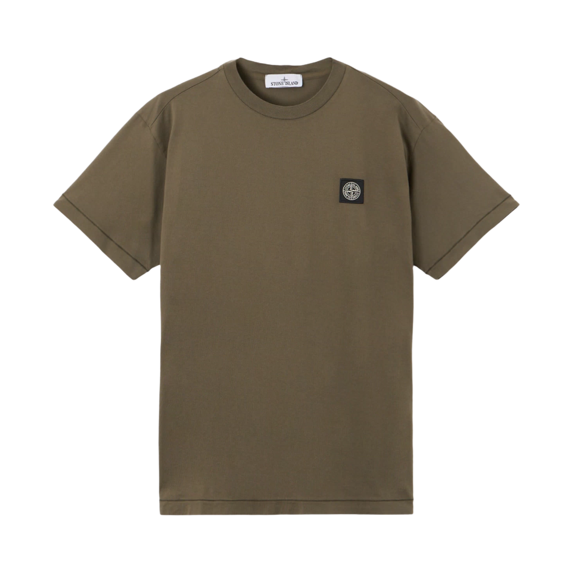 K2S1521000-27S0013-V0054 Stone Island 2100027 60/2 Cotton Jersey Slim Fit Short-Sleeve T-Shirt with Compass Patch Military Green - 25FW
