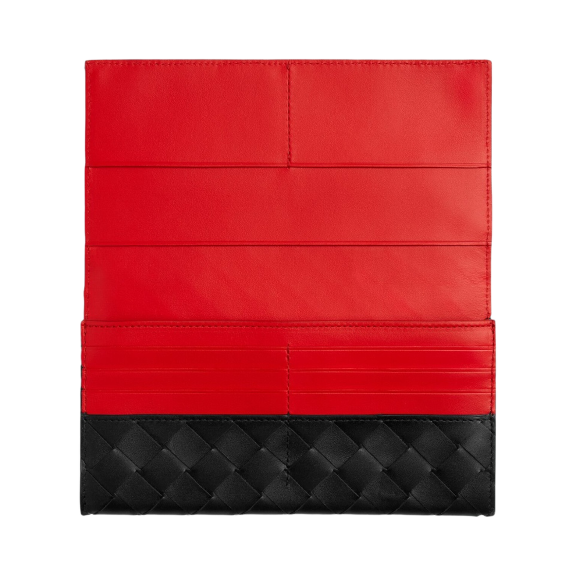 보테가 베네타 코인 장지갑 블랙 레드스톤(Bottega Veneta Long Wallet with Coin Purse Black Redstone) - 2