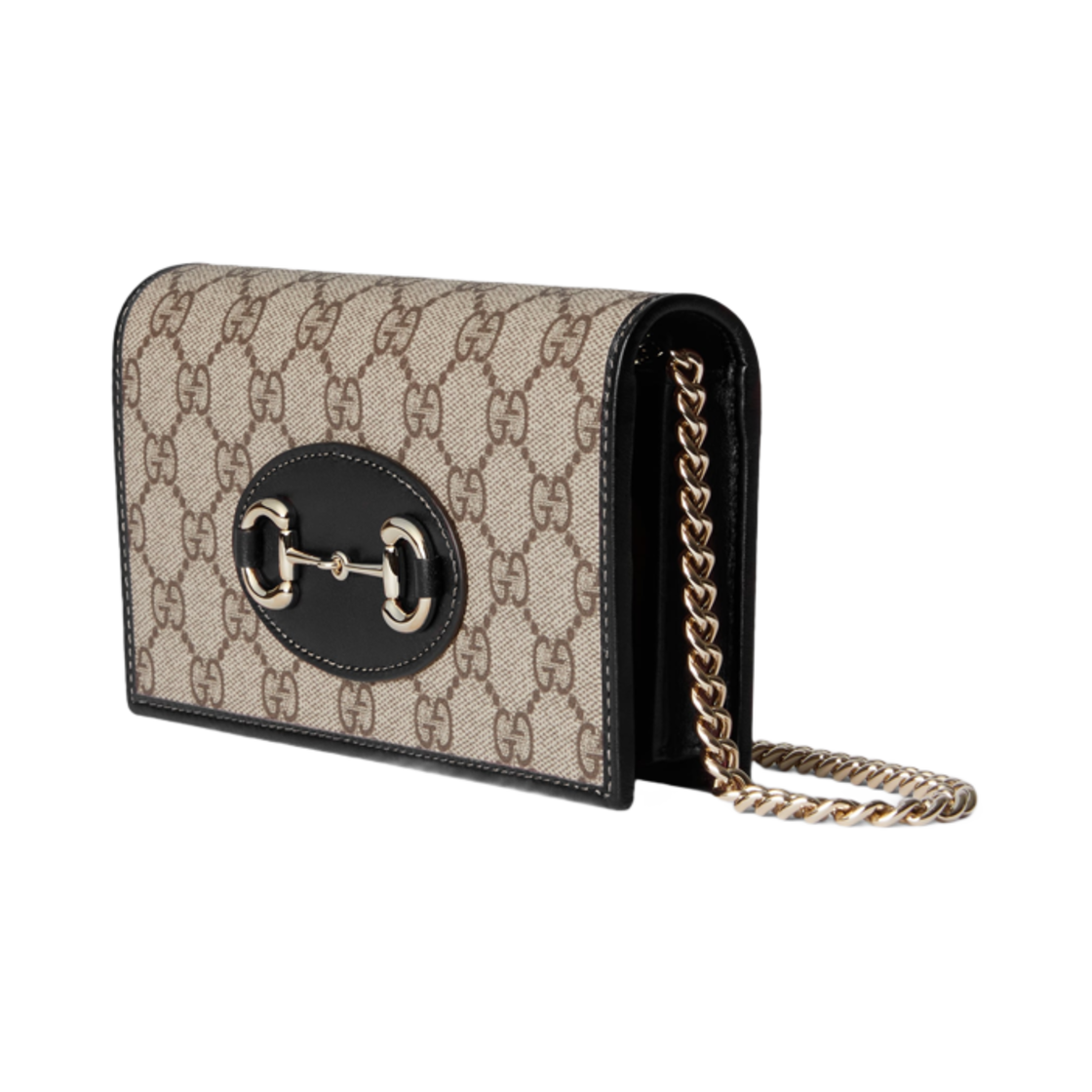구찌 홀스빗 1955 지갑 체인 베이지 블랙(Gucci Horsebit 1955 Wallet with Chain Beige Black) - 2