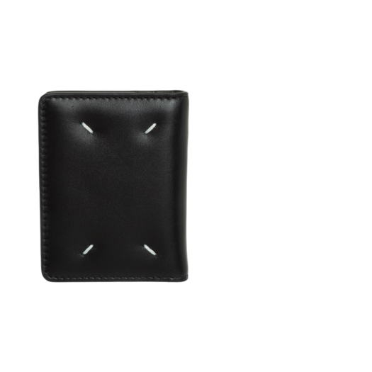 S56UI0128P4985T8013 Maison Margiela Soft Calfskin Keyring Card Holder Black