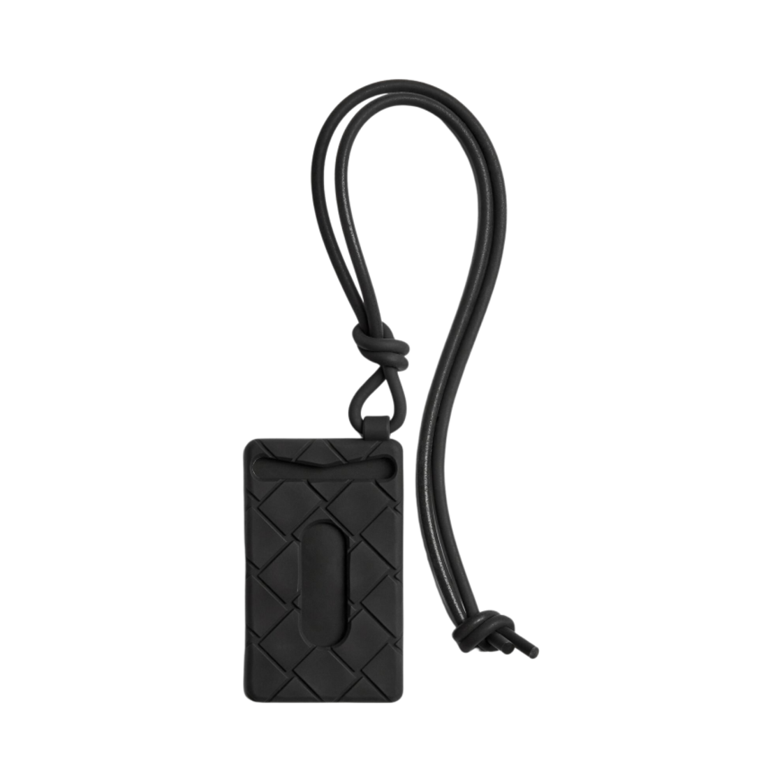 보테가 베네타 스트랩 카드 케이스 블랙(Bottega Veneta Card Case on Strap Black) - 2