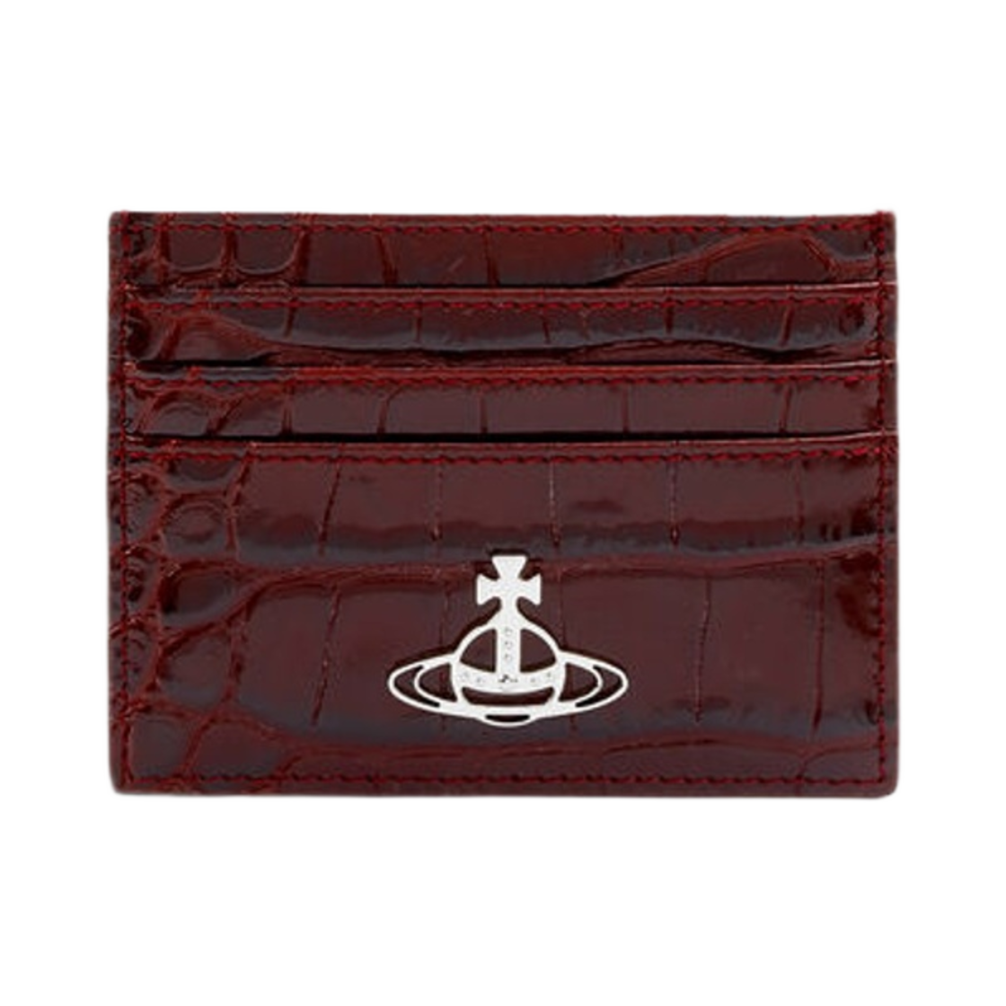 비비안 웨스트우드 크로커다일 카드 홀더 버건디(Vivienne Westwood Crocodile Card Holder Burgundy) - 1