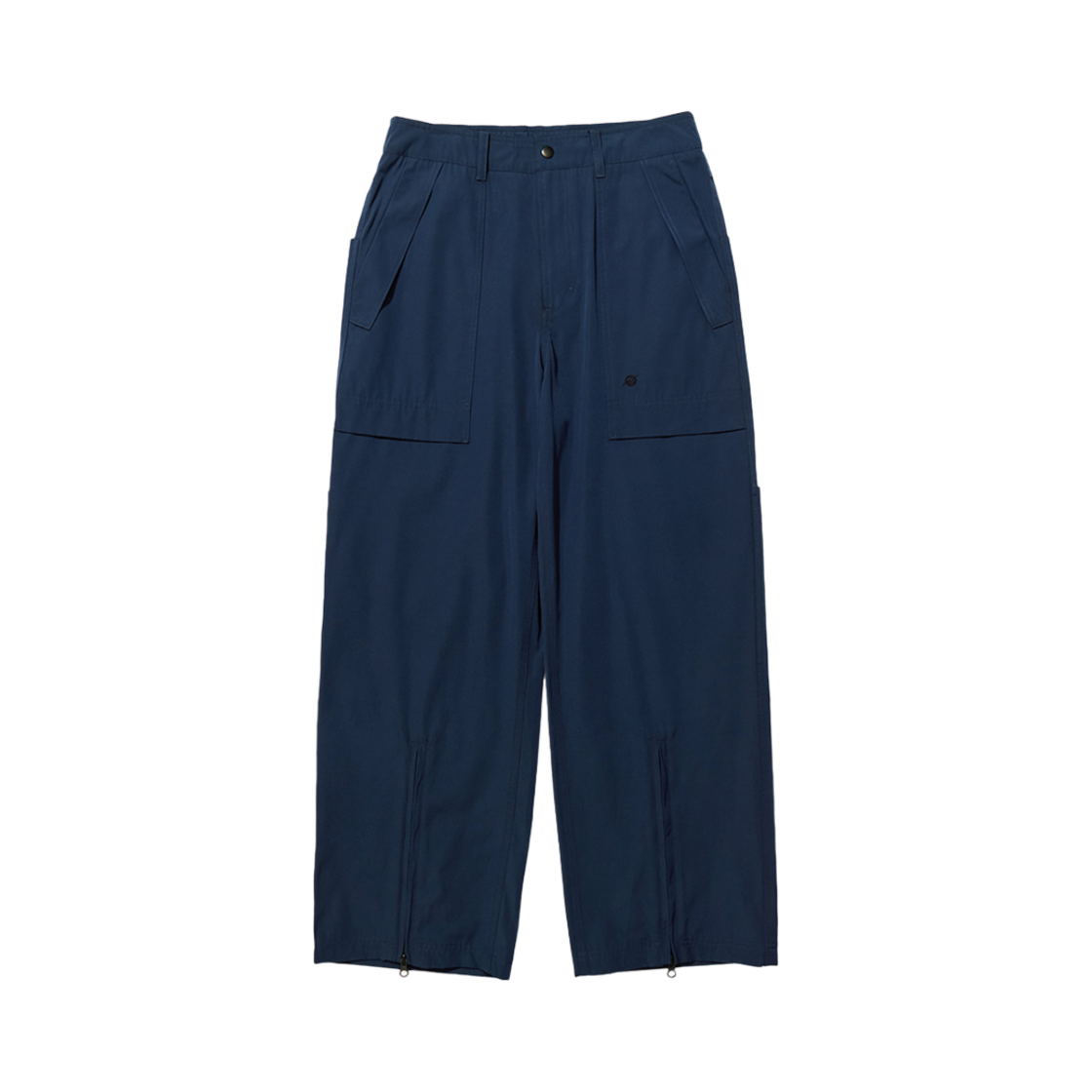 KA3PT1201M_ KALA PATTHAR Poly Cotton Rib Track Zip Pants Navy