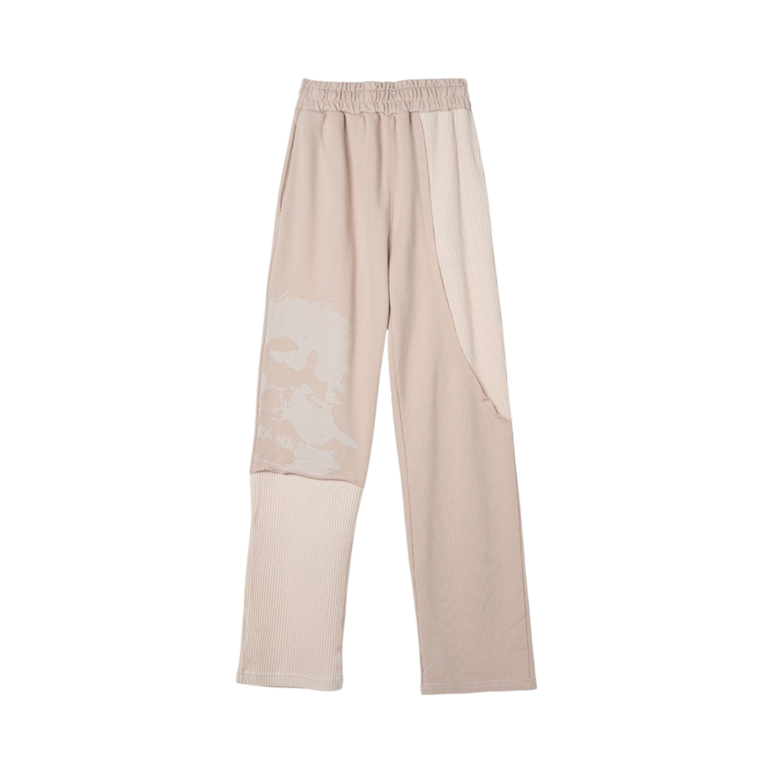 에크라손 롱배색 절개팬츠 베이지(Ecrzn Incision Long Pants Beige) - 1