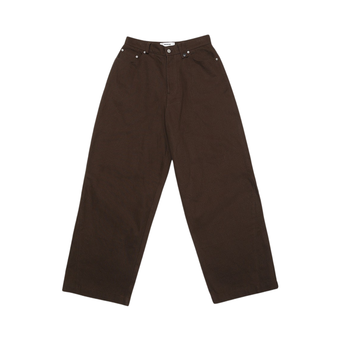 알렌느 스터드 배기 코튼 팬츠 브라운