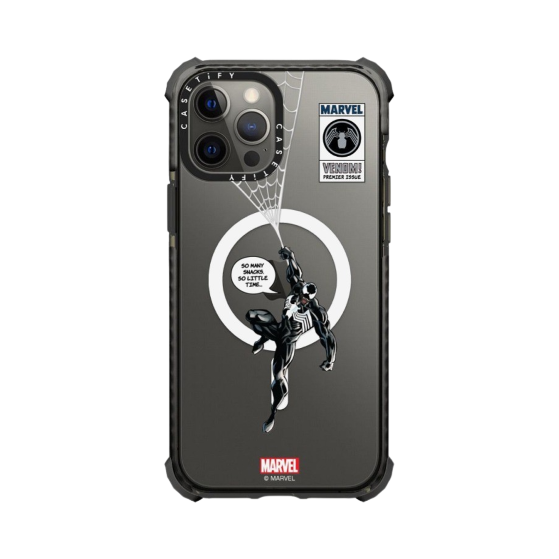 케이스티파이 x 마블 아이폰 베놈 행잉 맥세이프 울트라 임팩트 케이스 클리어 블랙(Casetify x Marvel iPhone Venom Hanging Magsafe Ultra Impact Case Clear Black) - 2