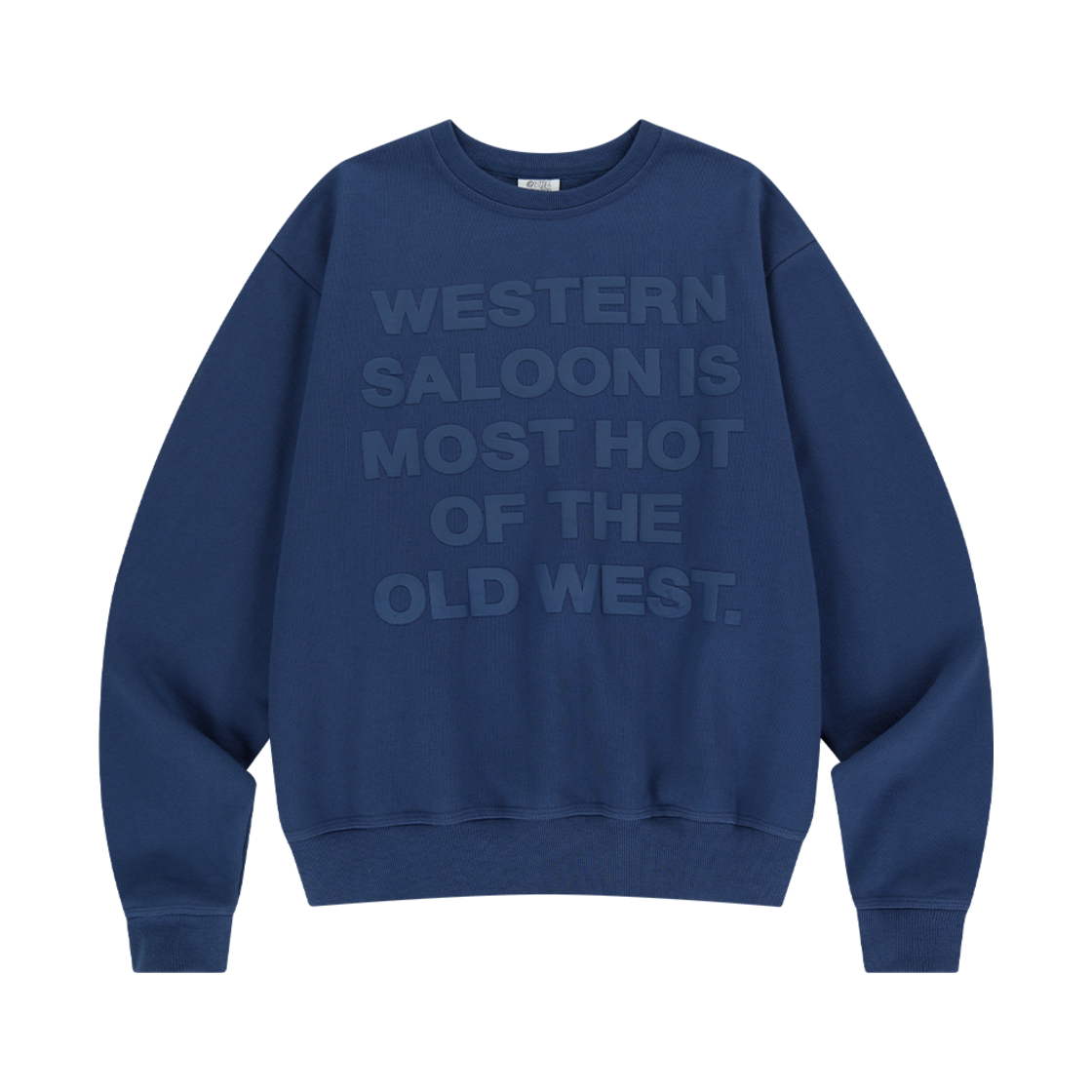 더바이닐하우스 올드 웨스트 타이포 스웨트셔츠 딥블루