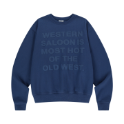 Thevinylhouse Old West Typo Sweatshirt Deep Blue