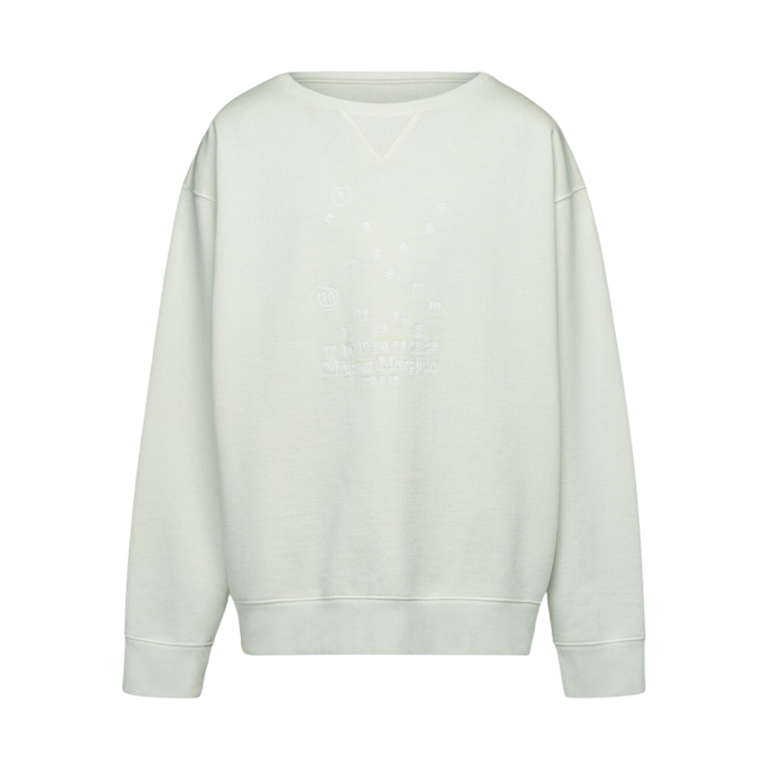 메종 마르지엘라 뉴메릭 로고 스웨트셔츠 윈터 화이트(Maison Margiela Numeric Logo Sweatshirt Winter White) - 1