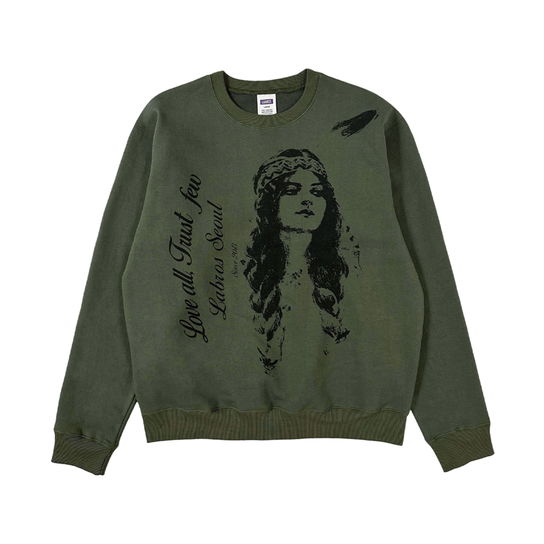 라브로스 인디안 걸 크루넥 올리브(Labros Indian Girl Crewneck Olive)