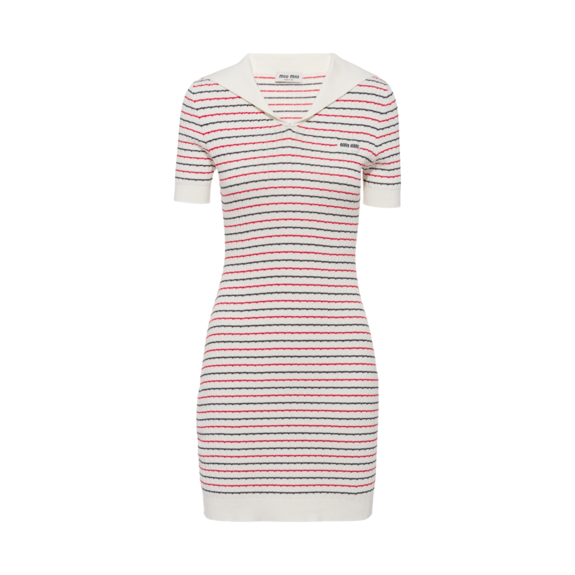 (W) 미우 미우 코튼 드레스 화이트((W) Miu Miu Cotton Dress White) - 1