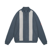 Cav Empt Half Button Up Knit Blue - 24SS