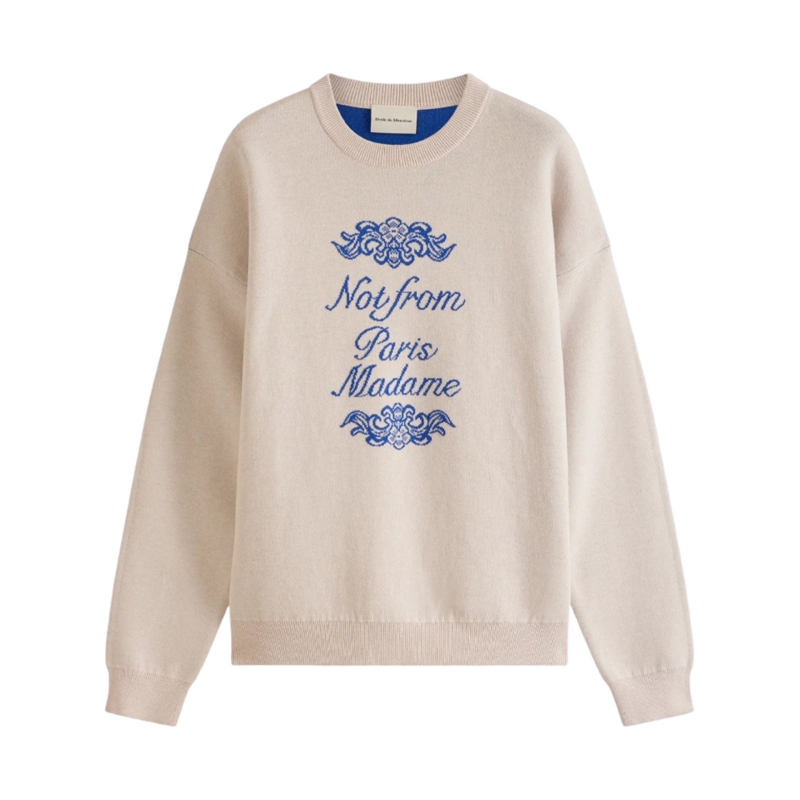 드롤 드 무슈 라 마이유 슬로건 오너먼트 베이지(Drole de Monsieur La Maille Slogan Ornements Beige)