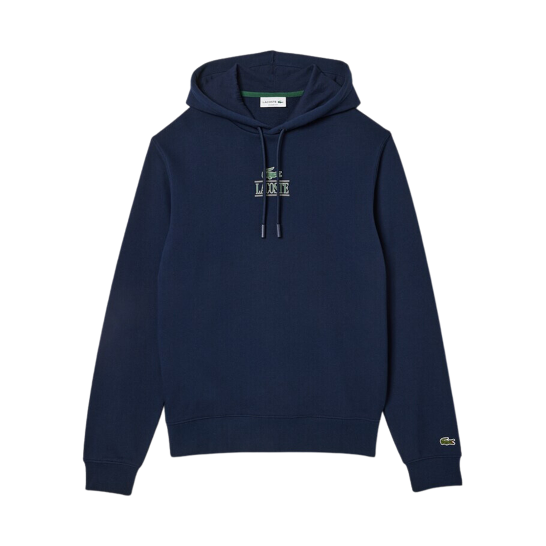 라코스테 뉴 로고 포인트 후드 스웨트셔츠 네이비 블루(Lacoste New Logo Point Hoodie Sweatshirt Navy Blue) - 1