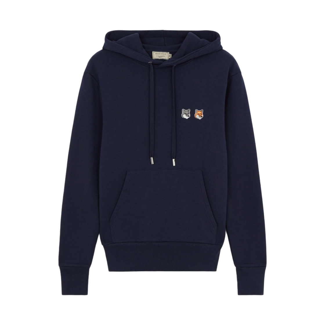 메종 키츠네 더블 폭스 헤드 패치 후드 네이비(Maison Kitsune Hoodie Double Fox Head Patch Navy)