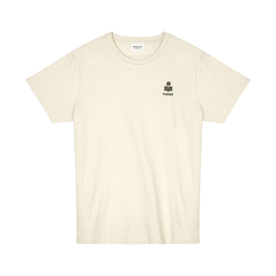 (W) 이자벨 마랑 애비 로고 코튼 티셔츠 베이지 - 23SS((W) Isabel Marant Aby Logo Cotton T-Shirt Beige - 23SS) - 1
