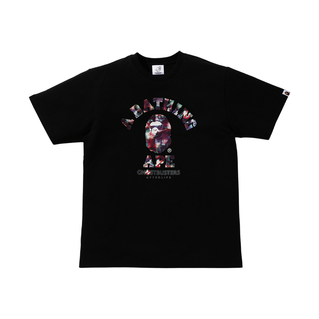 베이프 x 고스트버스터스 카모 컬리지 티셔츠 블랙(BAPE x Ghostbusters Camo College T-Shirt Black) - 1