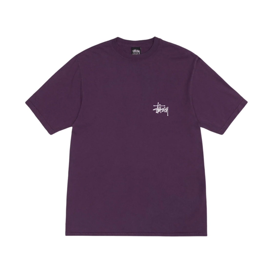 스투시 베이직 스투시 피그먼트 다이드 티셔츠 퍼플 2023(Stussy Basic Stussy Pigment Dyed T-Shirt Purple 2023) - 2