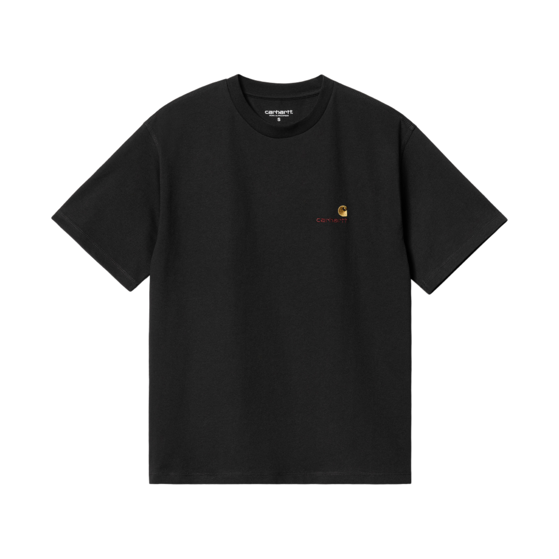 I032218-89-XX (W) Carhartt WIP S/S American Script T-Shirt Black