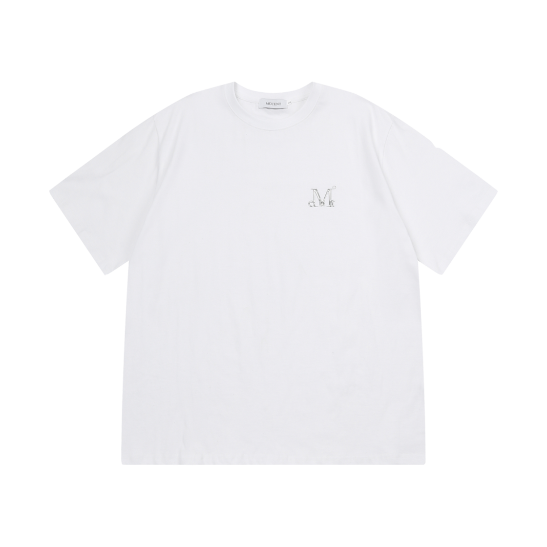 무센트 커트 메탈 로고 시그니처 반팔티 화이트(MUCENT Kurt Metal Logo Signature Half T White) - 1