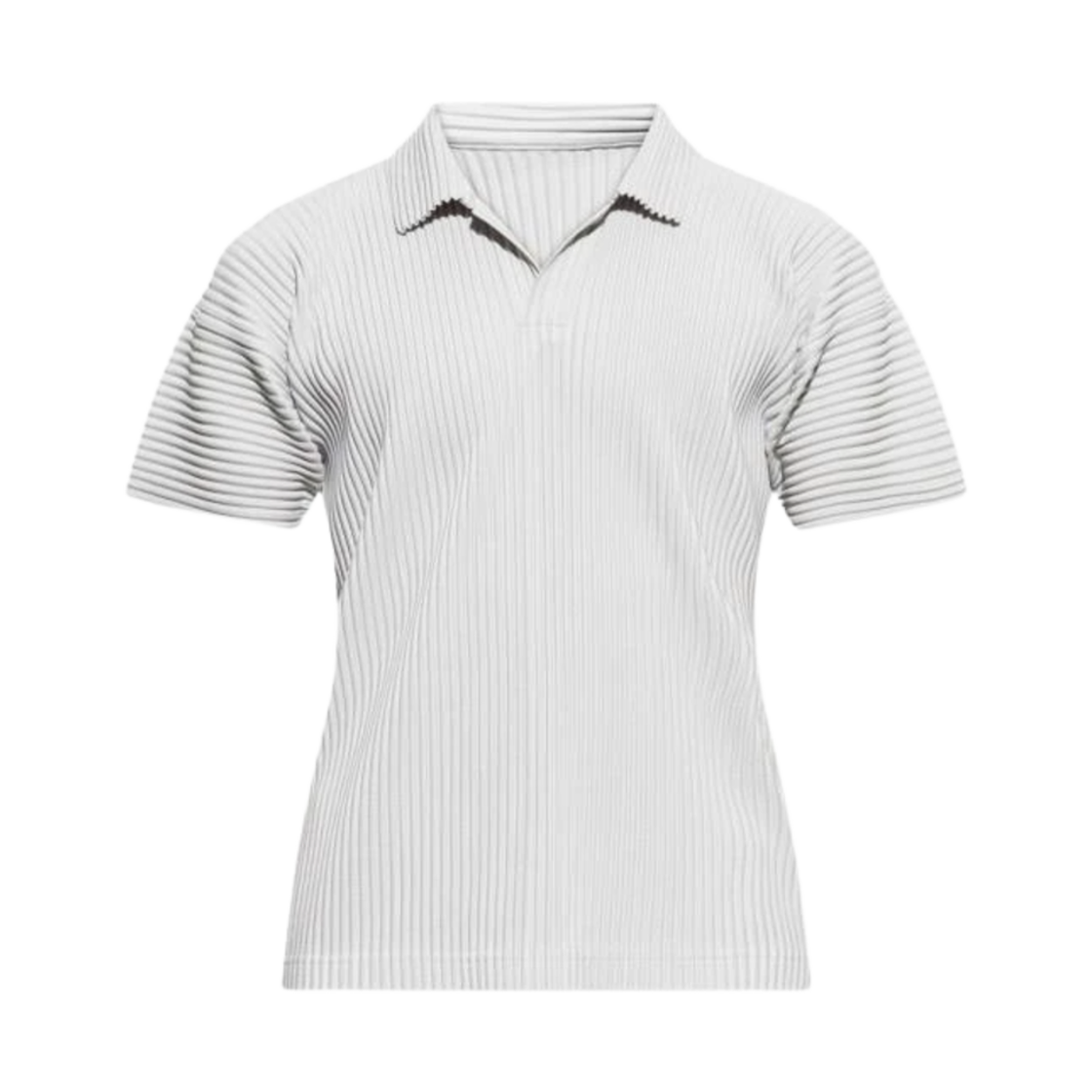 JM530-11 Homme Plisse Issey Miyake Basic Pleated Polo Light Grey