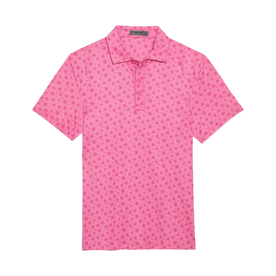 G4MS23K060A G/Fore Skull & T's Sketch Tech Jersey Slim Fit Polo Azalea