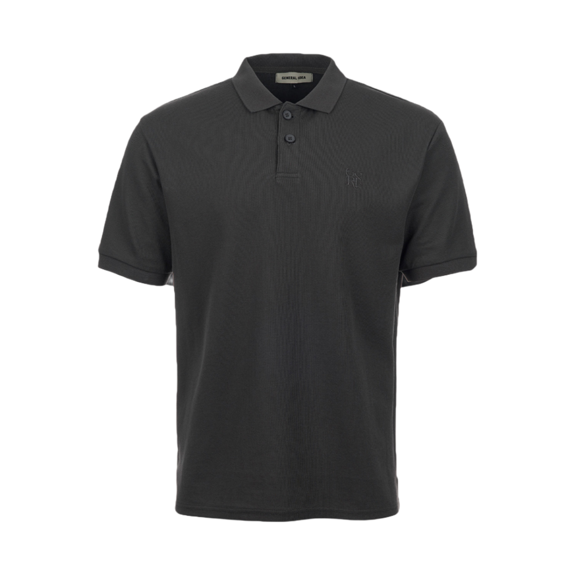 제너럴아이디어 유니섹스 솔리드 폴로 반팔 티셔츠 차콜