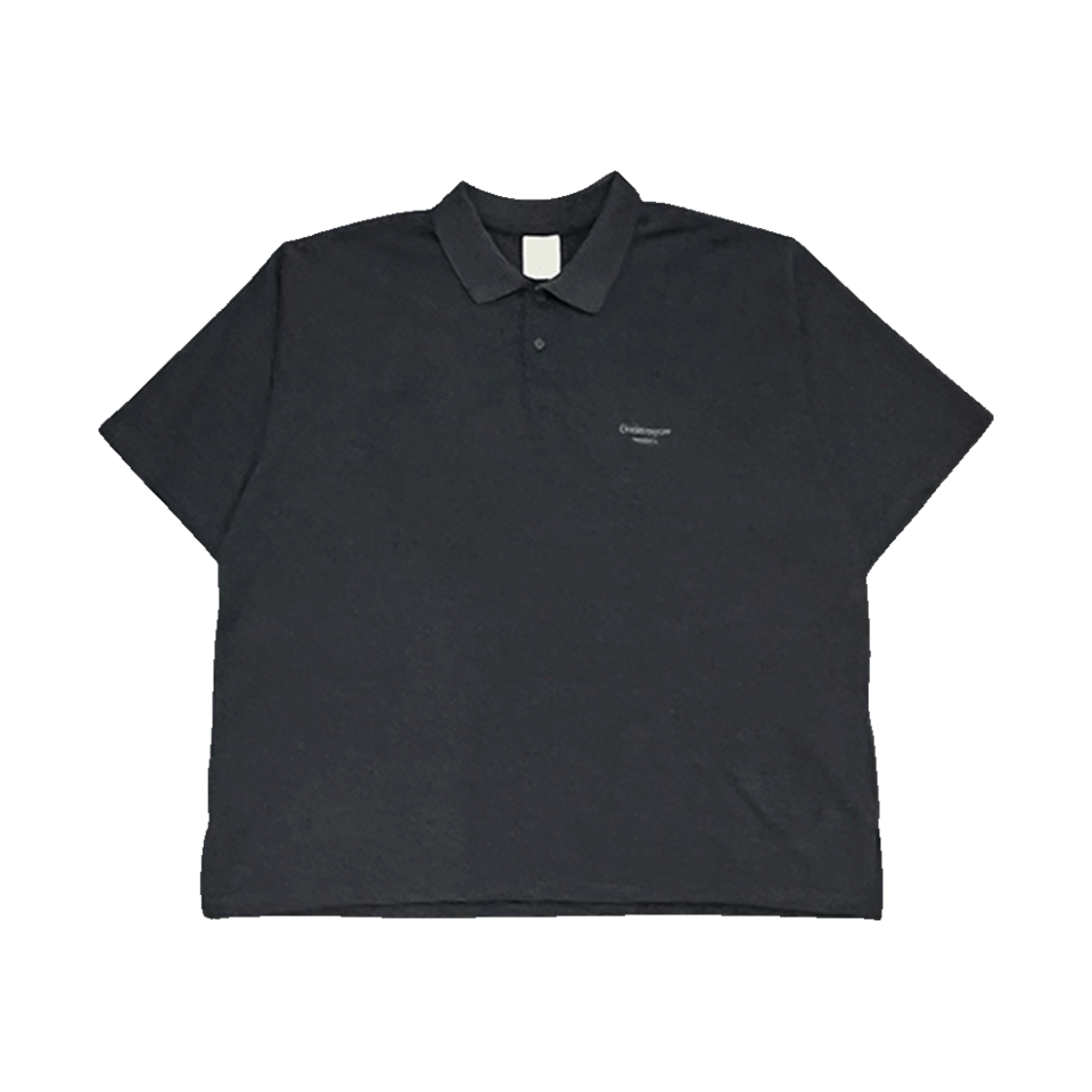 언더마이카 무.125 오리지널 로고 오버사이즈 크롭 PK 셔츠 차콜(Undermycar Mu.125 Original Logo Oversized Crop PK Shirts Charcoal)