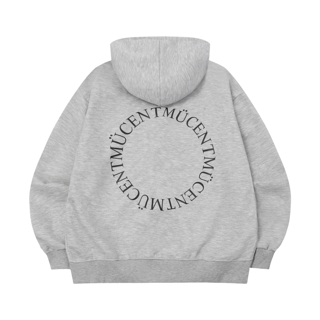 무센트 백 로고 투웨이 후드 집업 그레이(MUCENT Back Logo 2-Way Hood Zip-Up Gray)