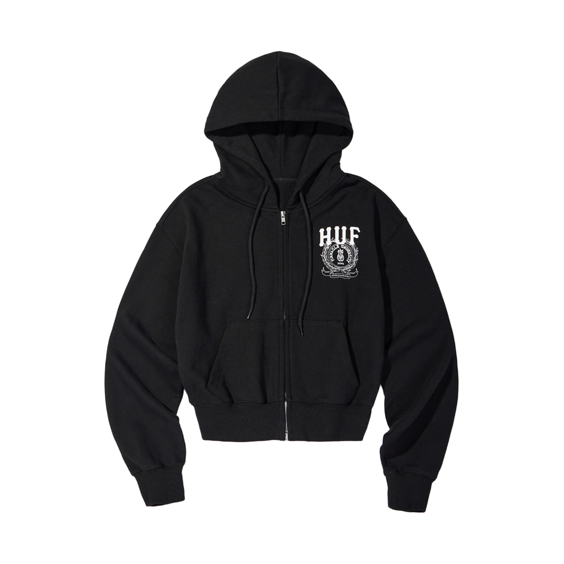 HC3WPHD01BLK HUF X Reddy Pinnacle University Hoodie Zip Up Women Black