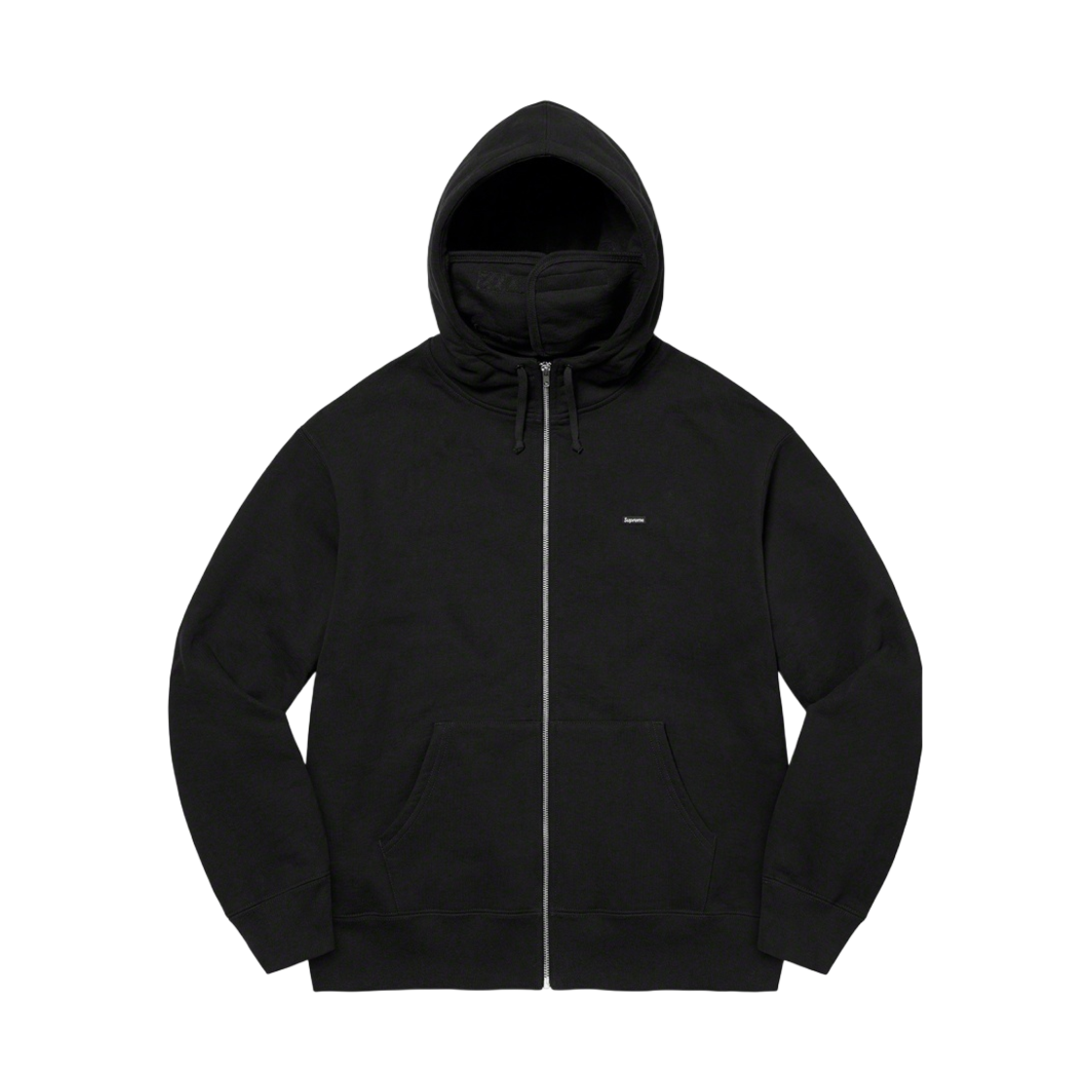 슈프림 스몰 박스 페이스마스크 집업 후드 스웨트셔츠 블랙