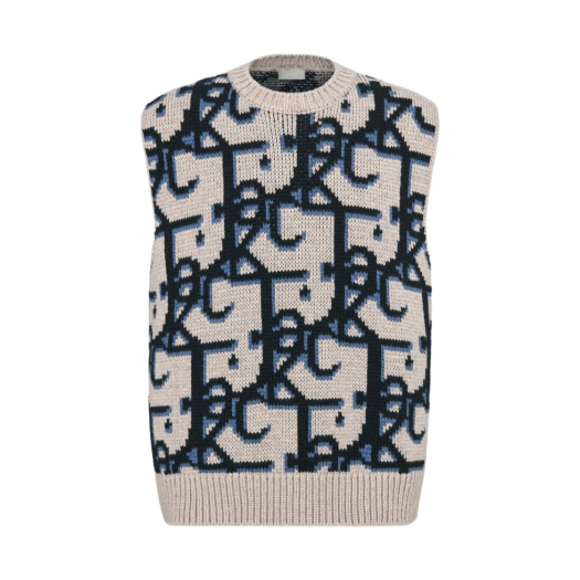 Dior x Cactus Jack Oversized Sleeveless Sweater Beige Black