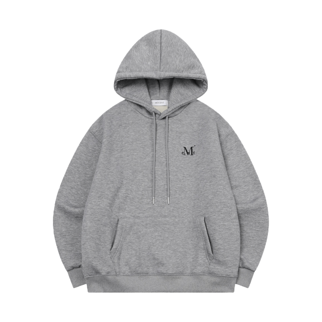 시그니처 베이직 로고 후드 티 그레이(Signature Basic Logo Hood T Gray)