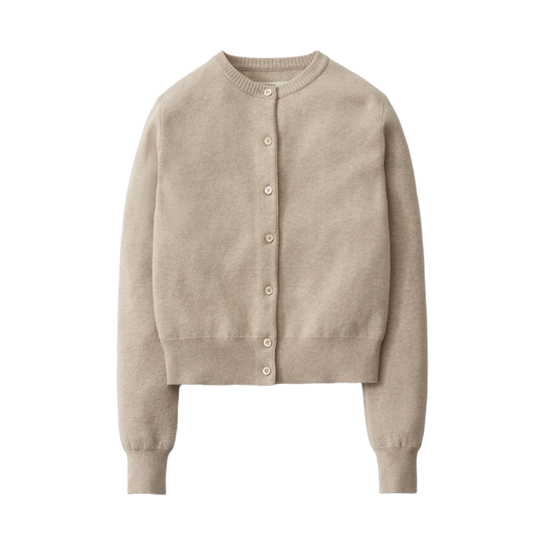 PCE1WCA302BE (W) Pottery Round Neck Cardigan Beige