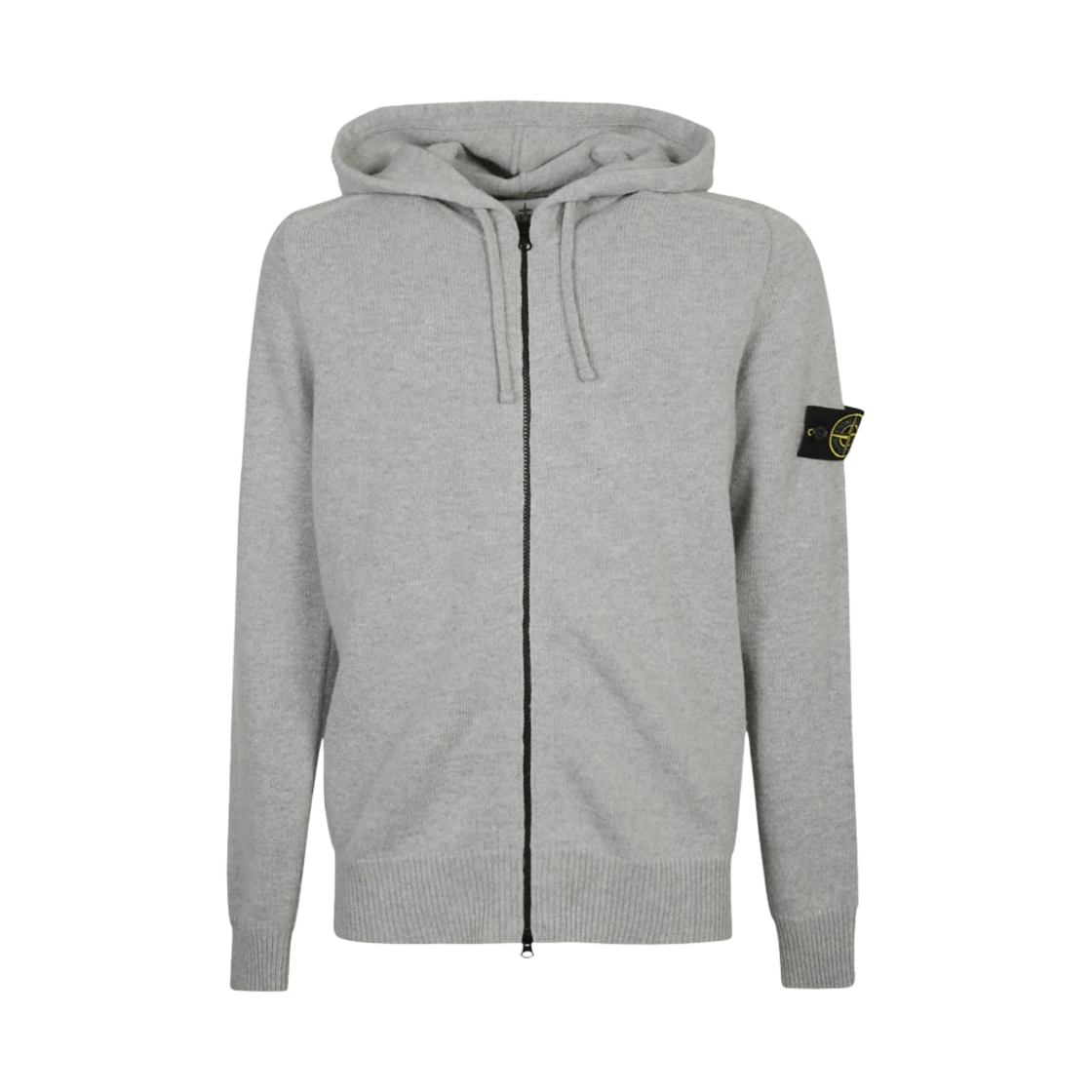 스톤 아일랜드 546A3 램스울 후드 니트 가디건 라이트 그레이 - 21FW(Stone Island 546A3 Lambswool Hooded Knit Cardigan Light Grey - 21FW) - 1