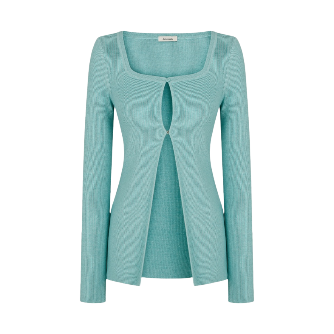 - (W) Aviemuah Button Point Lambswool Cardigan Cobalt Green