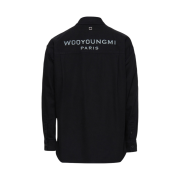 Wooyoungmi Cotton Back Logo Shirt Black - 23FW
